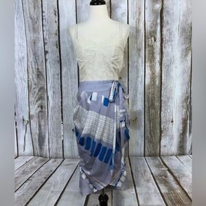 Anthropologie Addison Story linen wrap dress